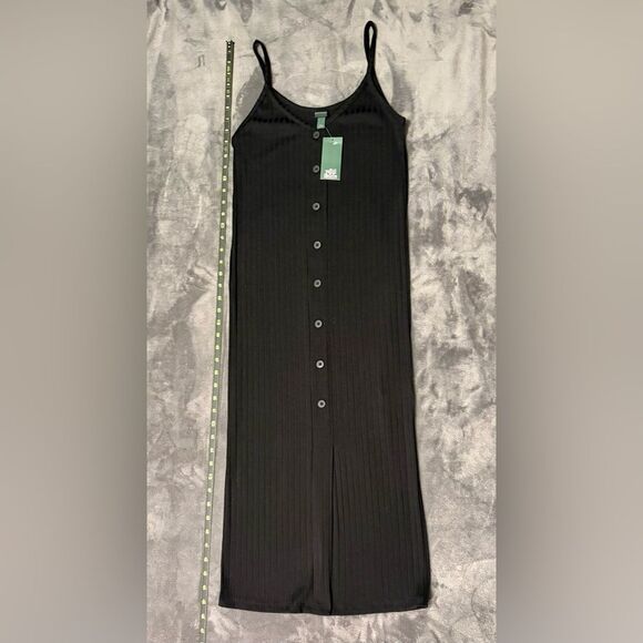 Wild Fable Form Fit Black Ribbed Dress Sz Large NWT - Picture 7 of 7